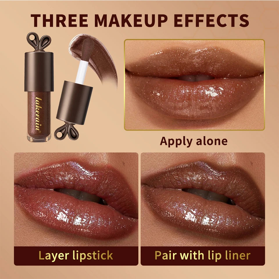 Honey and Chocolate Moisturizing Lip Gloss Set for Hydrated Lips - 24