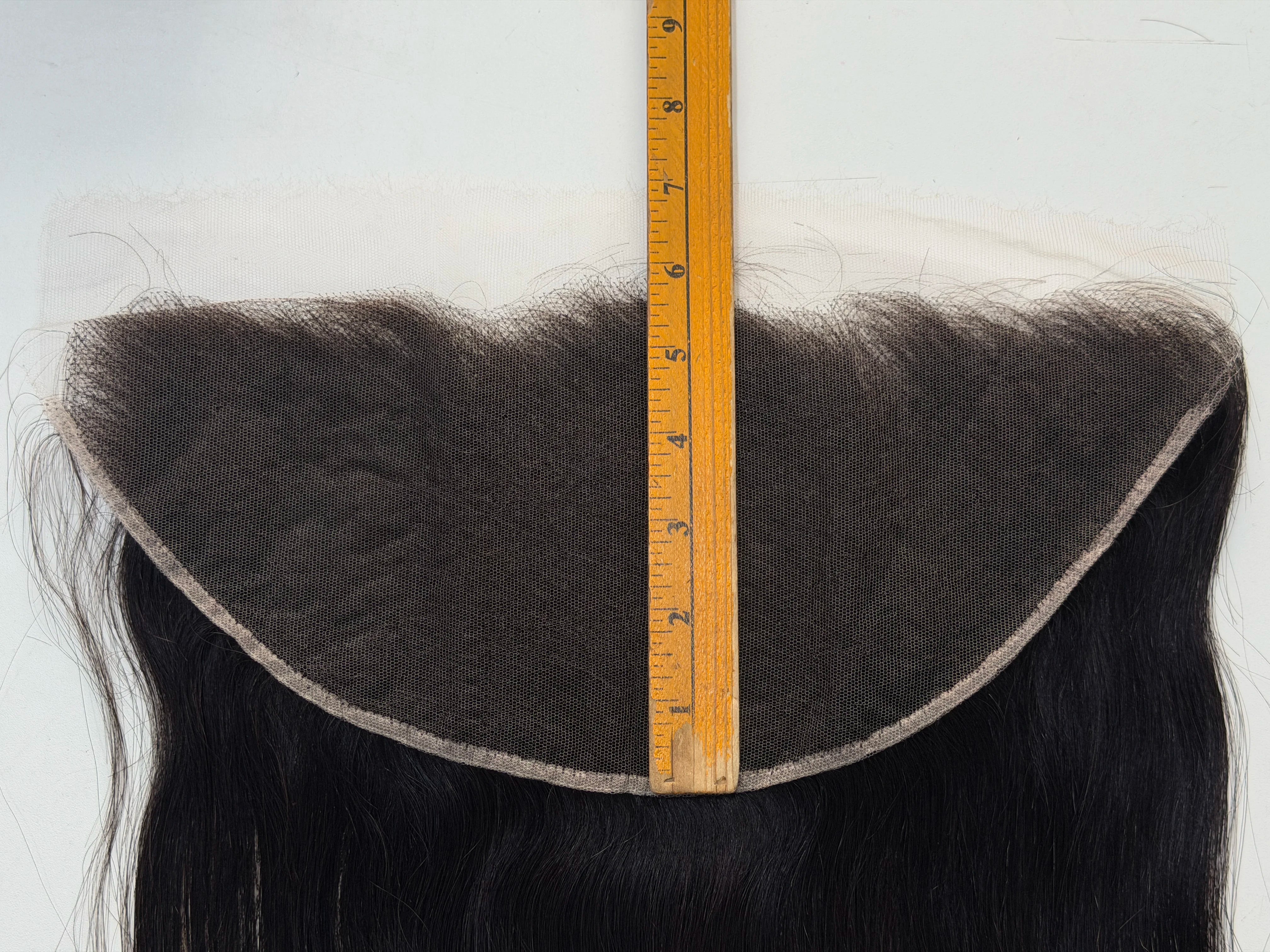 Straight Human Hair Lace Closure and Frontal Piece - 16