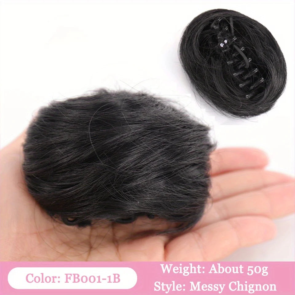 Synthetic Braid Hair Scrunchie for Instant Messy Bun Updos