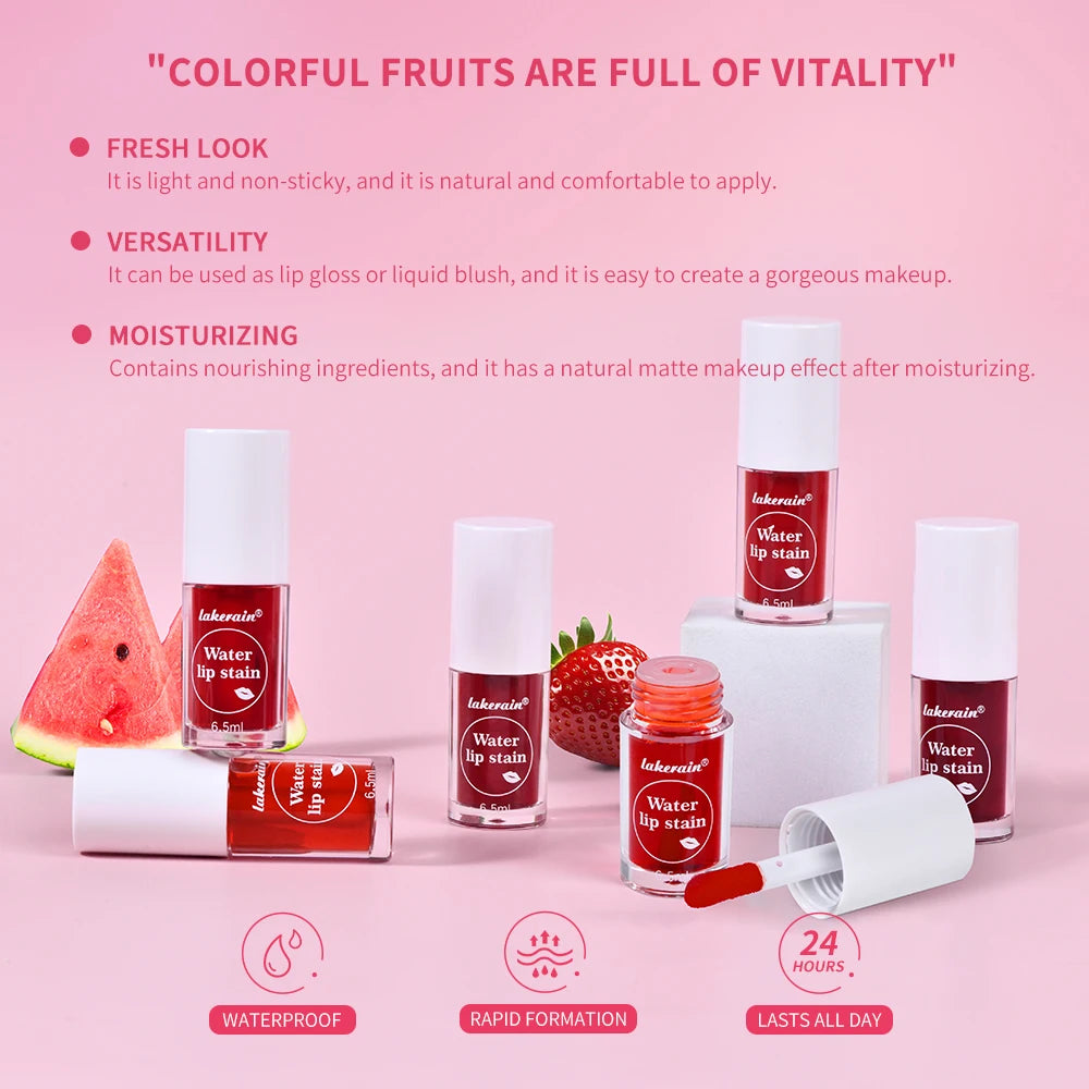 Waterproof Liquid Lip Stain and Cheek Tint for Long-Lasting Natural Color