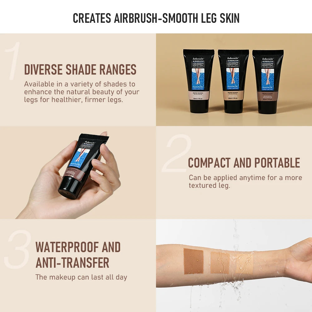 Waterproof Airbrush Leg Makeup Foundation for Flawless Smooth Skin - 3
