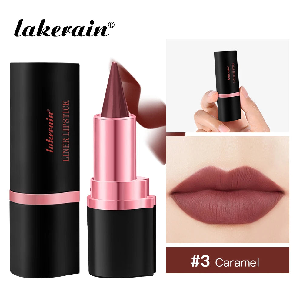 2-in-1 Waterproof Matte Lipstick and Lip Liner Crayon for All-Day Wear