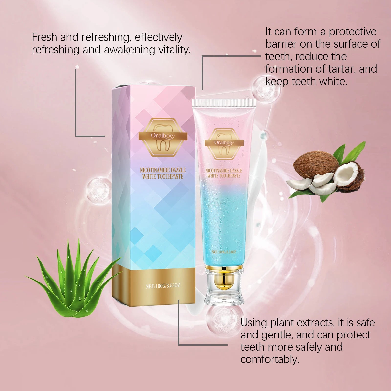 Professional Teeth Whitening Toothpaste for Cavity Repair and Fresh Breath - 15