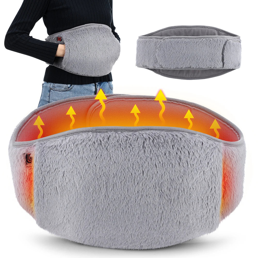 Electric Heated Waist Wrap with Hand Pockets and Adjustable Settings - 16