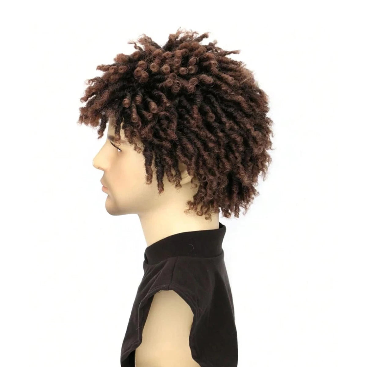 Short Braided Afro Dreadlock Wig for Men - 8