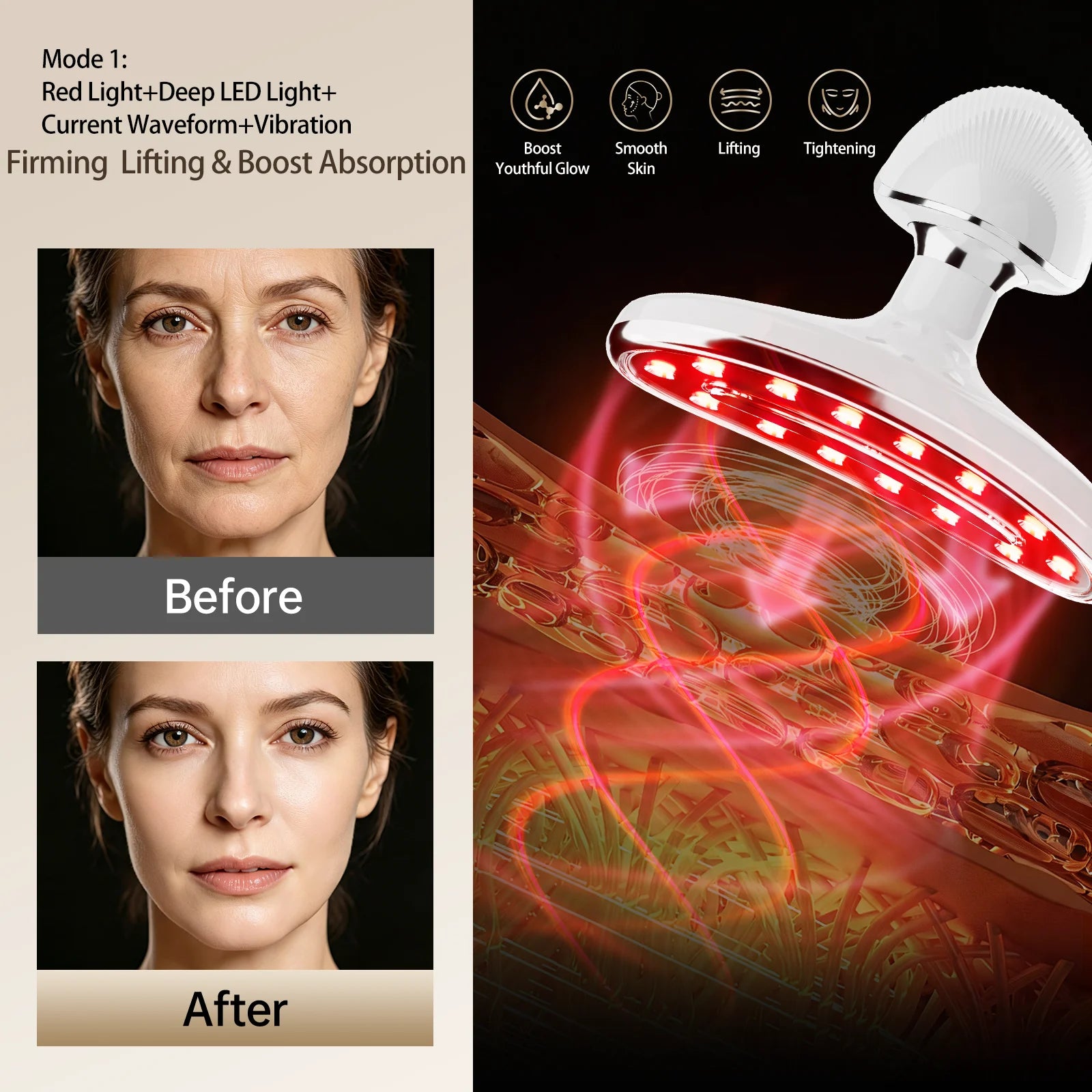 LED Facial and Body Skin Tightening and Rejuvenation Sculpting Device - 4