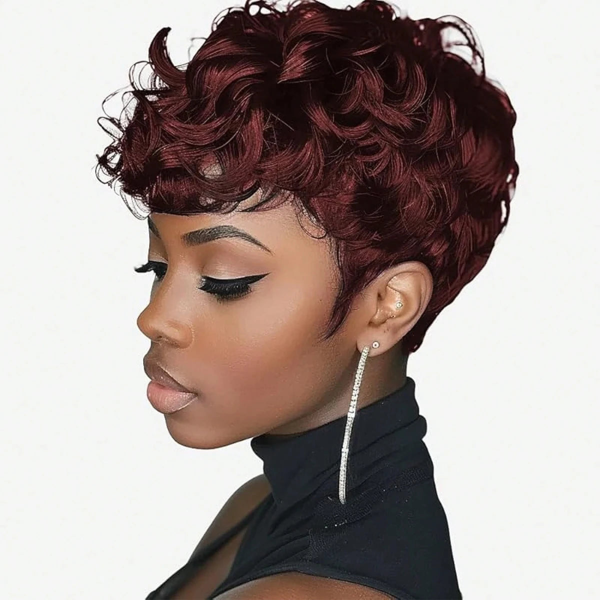 Short Curly Pixie Cut Wig for Daily Wear