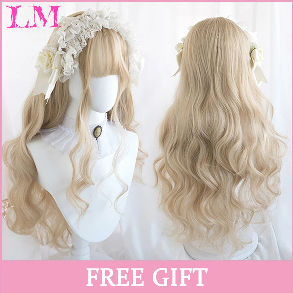 24-Inch Long Pink Cosplay Wig for Costumes