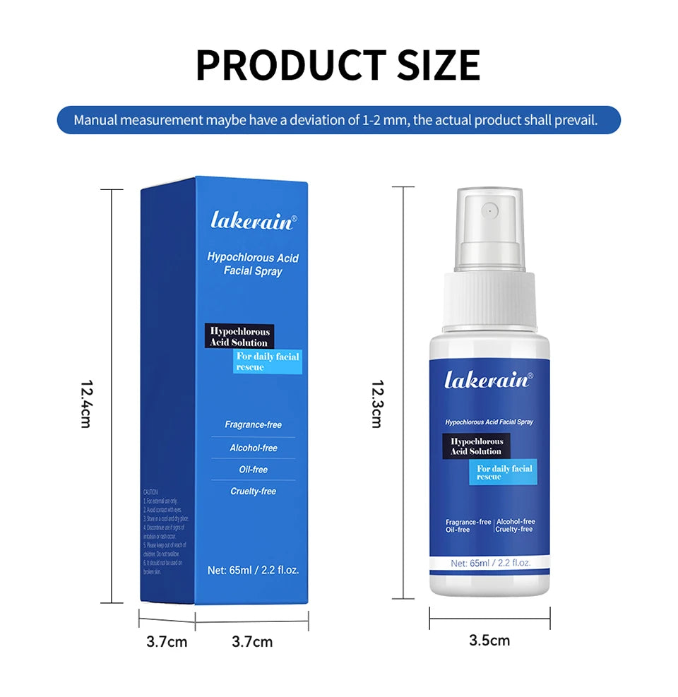 Hypochlorous Acid Facial Spray for Acne Redness and Piercing Aftercare