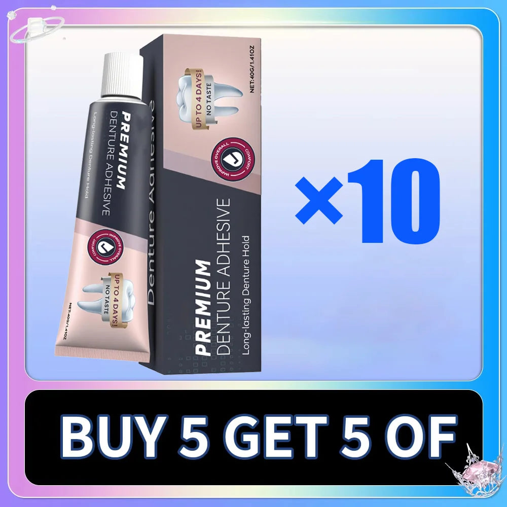 Waterproof Zinc-Free Denture Adhesive for All-Day Strong Grip