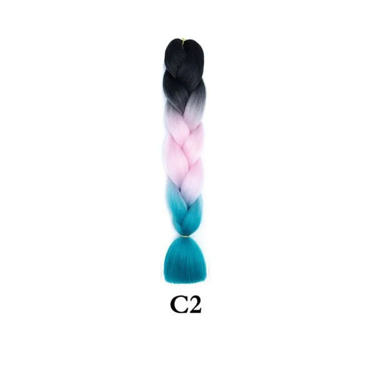 24-Inch Synthetic Jumbo Braiding Hair Extensions for Twist Crochet Braids