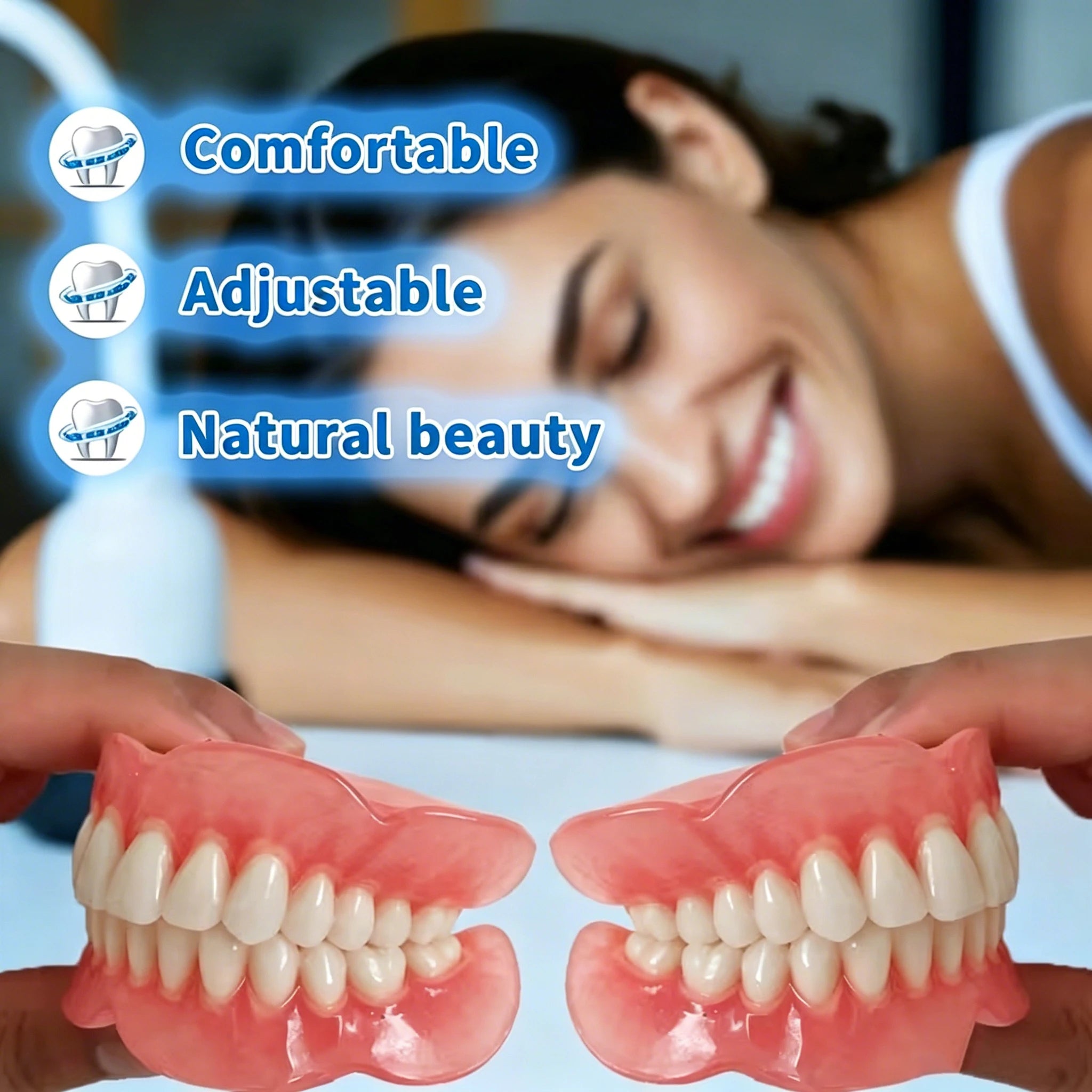 Adjustable Silicone Cosmetic Denture Kit for Natural Smile Transformation - 4