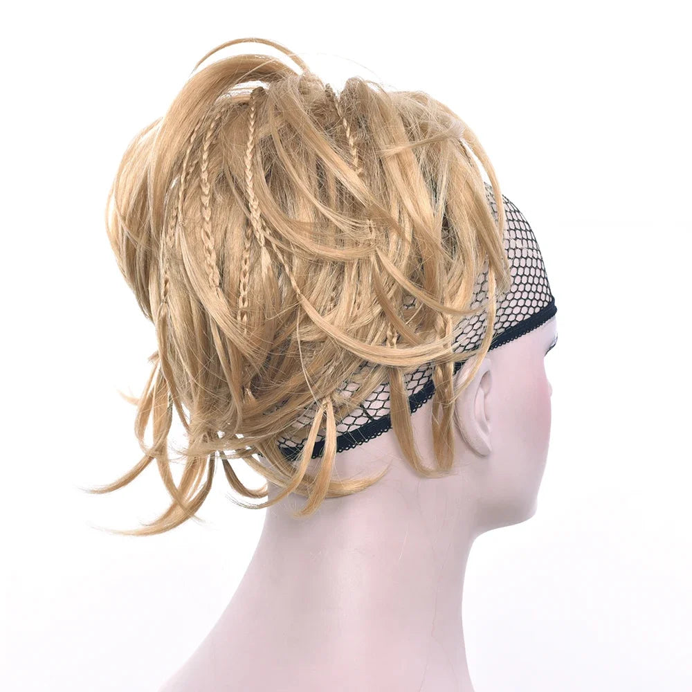 Synthetic Messy Bun Hair Scrunchie for Quick Natural Volume - 6