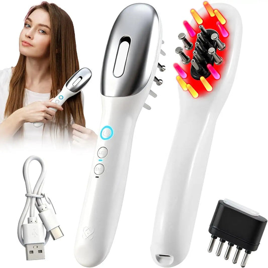 Electric EMS Scalp Massager and Hair Oil Applicator for Hair Growth