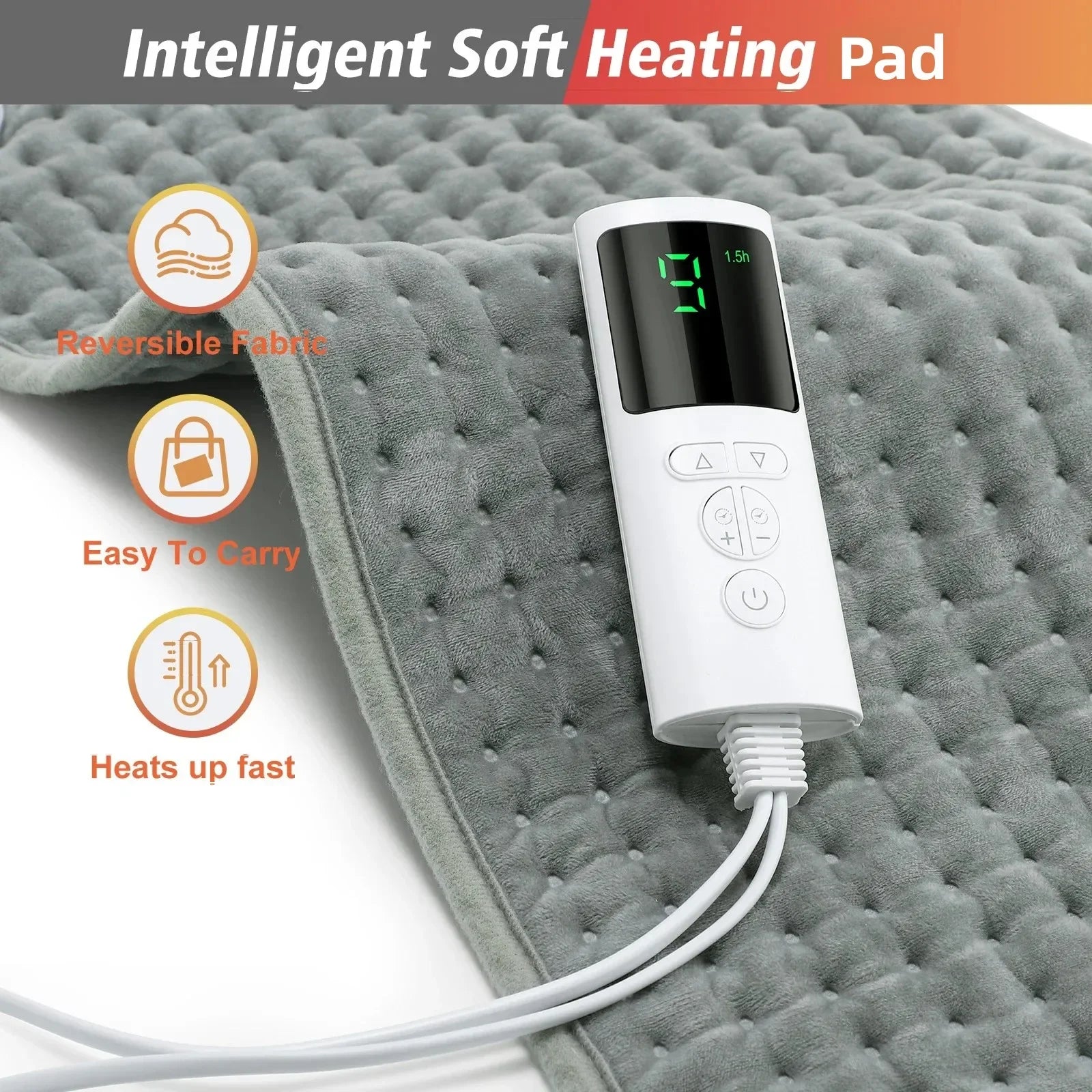 Electric Heating Pad for Back Neck and Shoulder Pain Relief - 1
