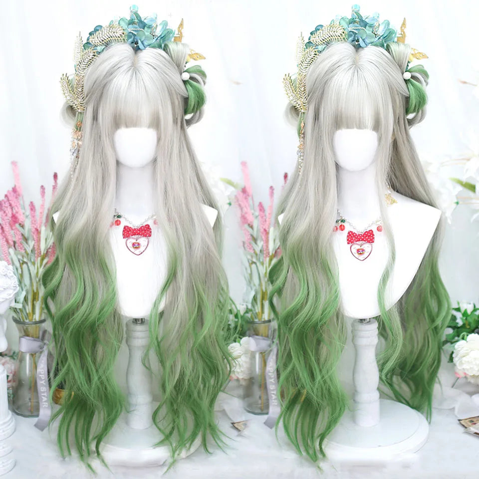 Lolita Harajuku Cosplay Wig with Hairbun Ponytails - 19