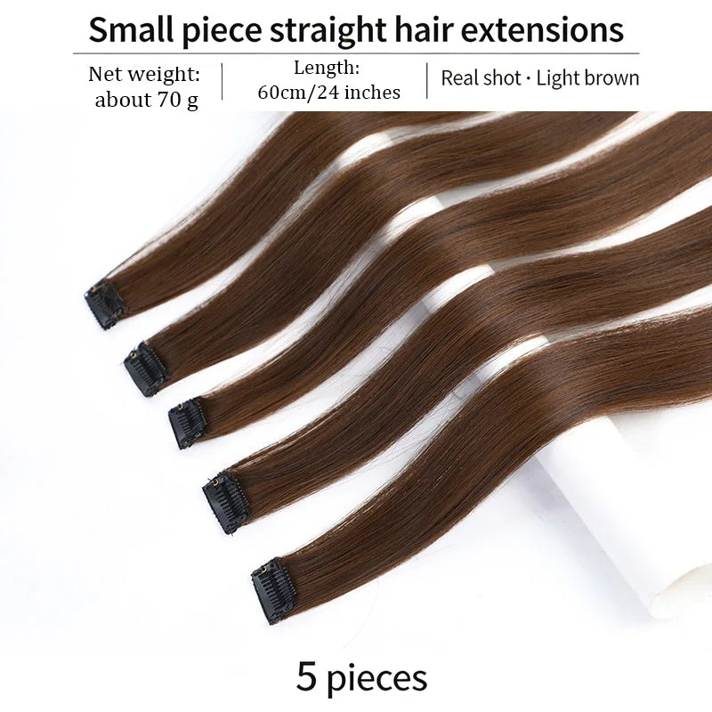 24-Inch Straight Clip-In Hair Highlights for Parties - 8