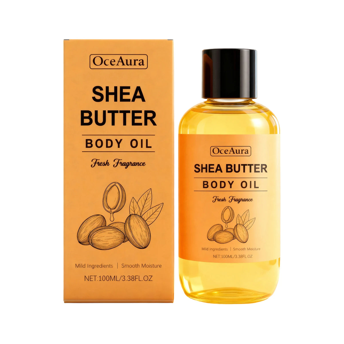Shea Butter Nourishing Body Oil for Dry Skin Hydration