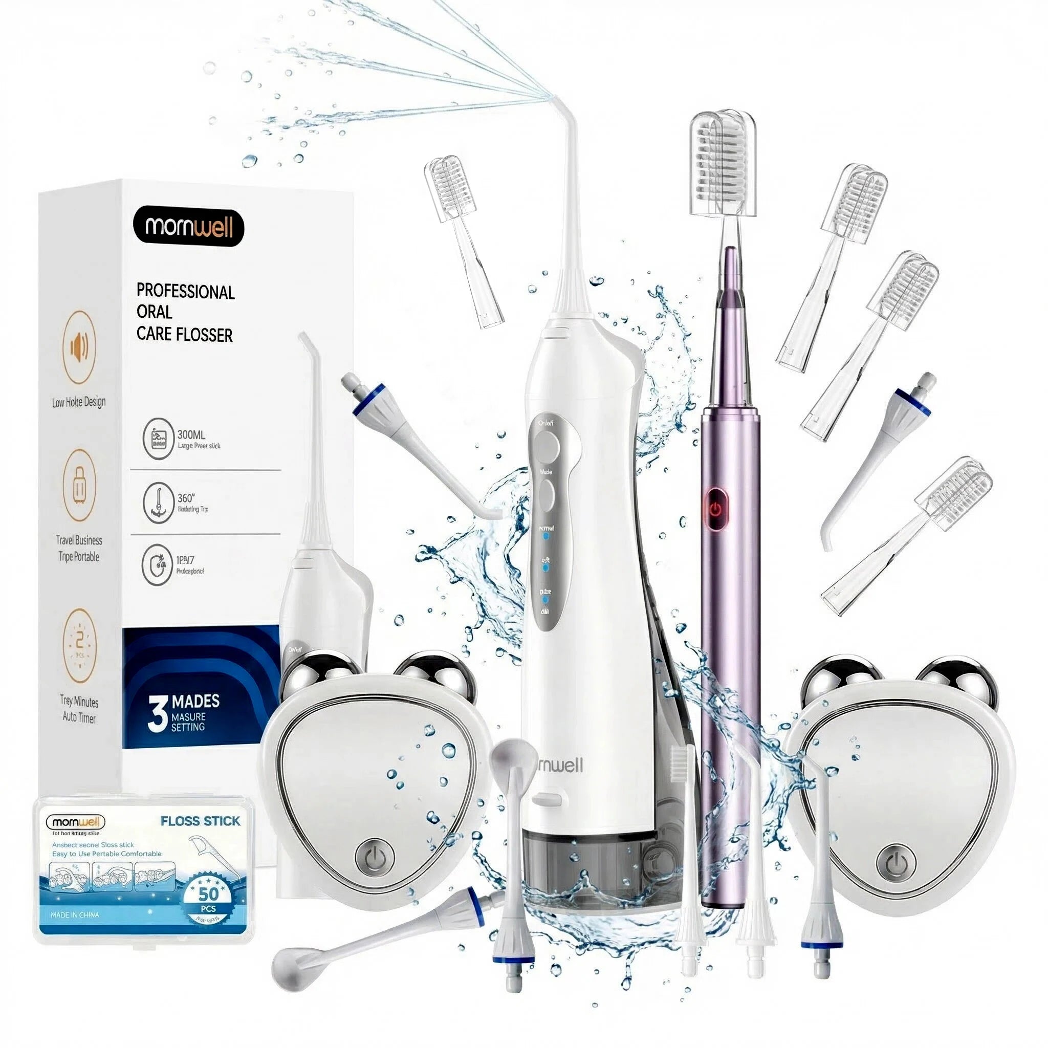 Portable Water Flosser and Electric Toothbrush Dental Care Set - 1