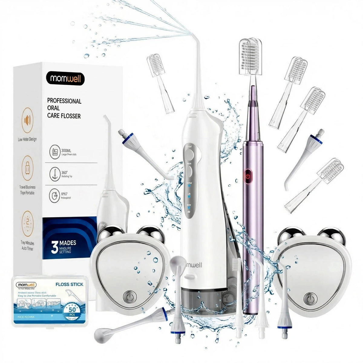 Portable Water Flosser and Electric Toothbrush Dental Care Set