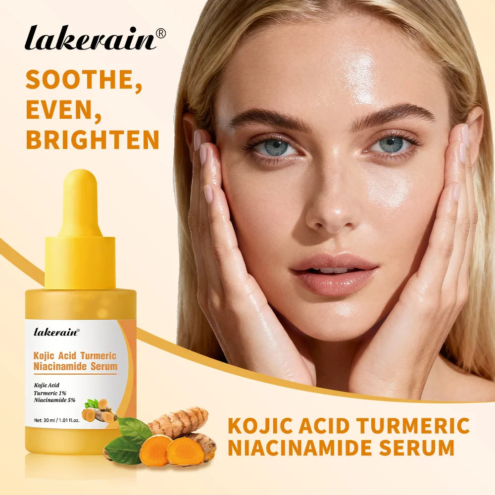 Brightening Kojic Acid and Turmeric Face Serum for Even Skin Tone - 2