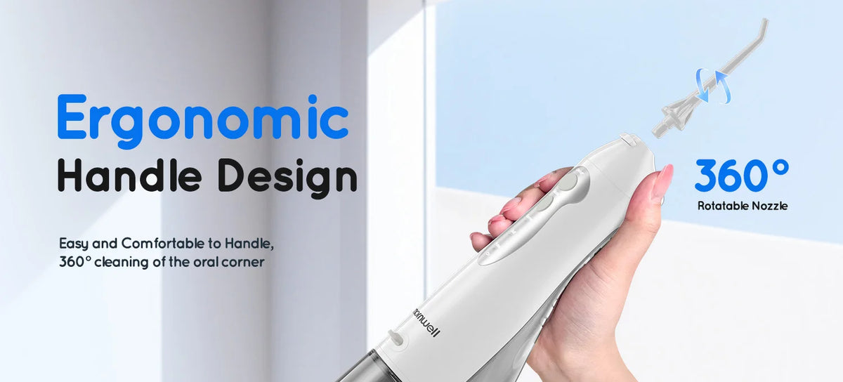Portable Cordless Water Flosser with 6 Tips and 3 Modes for Teeth Cleaning
