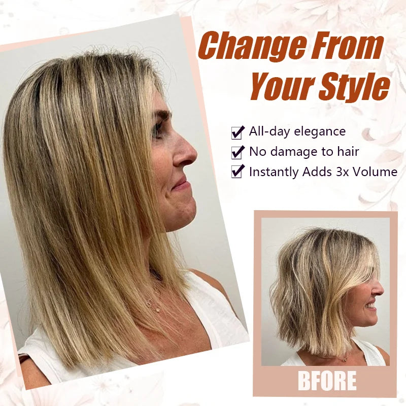 14" Straight Clip-In Hair Extensions for Voluminous Styles