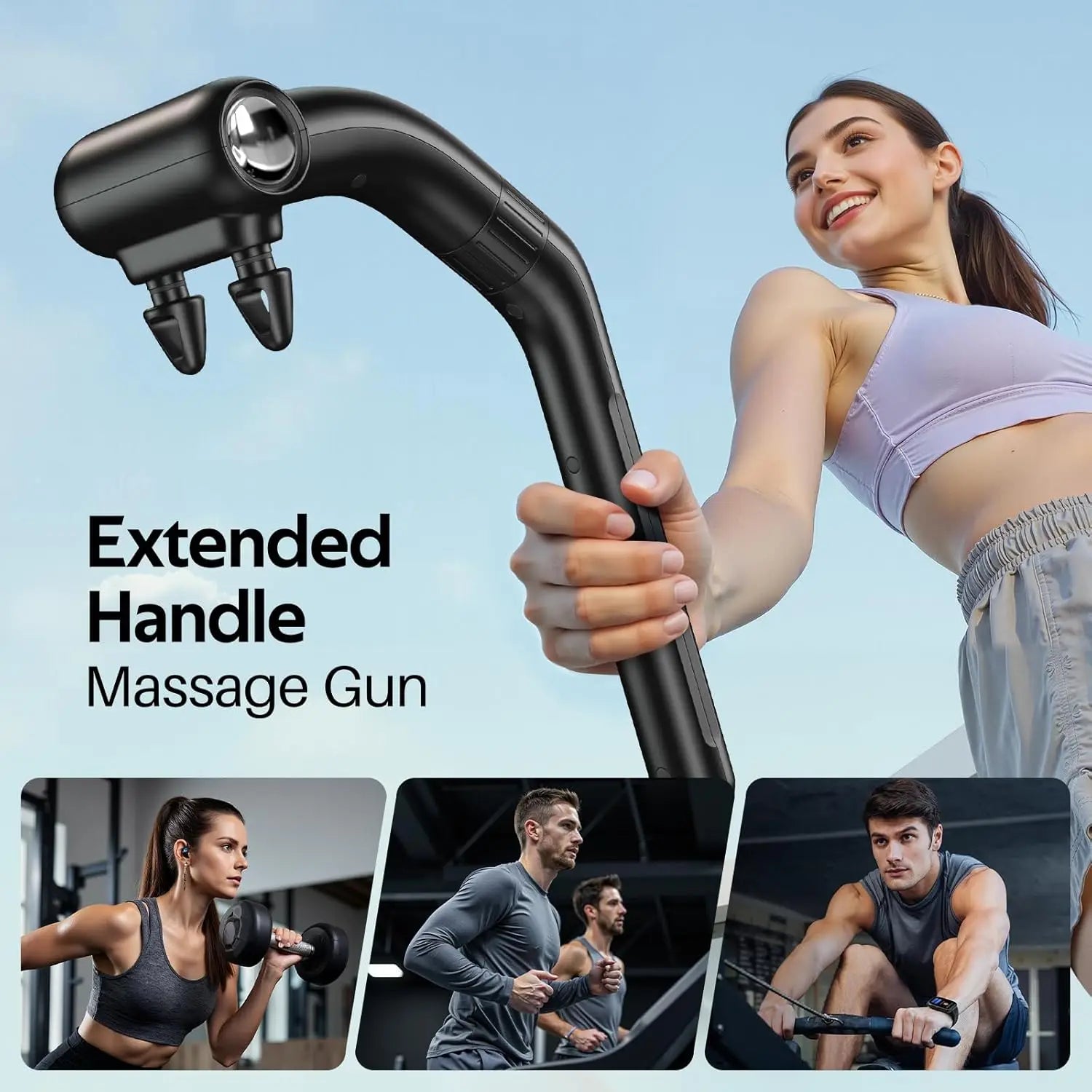 Dual Head Percussion Massage Gun for Full Body Muscle Relief - 6