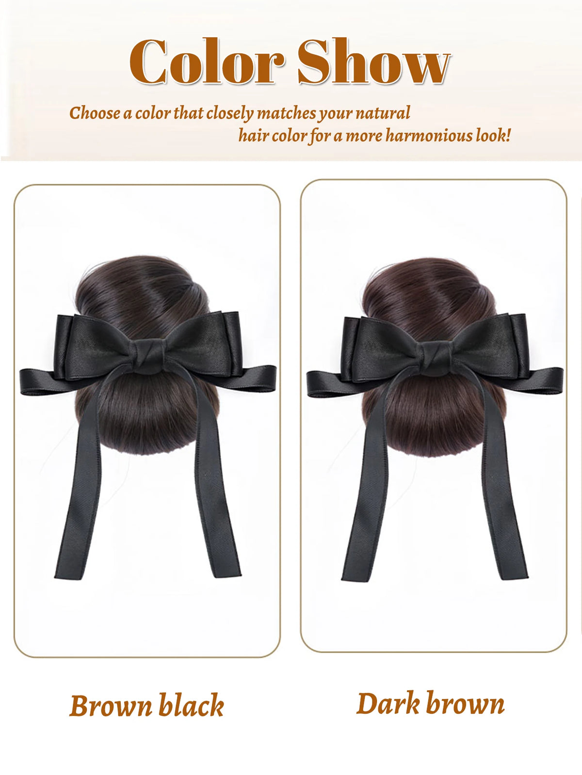 Messy Bun Hair Extension with Bow Claw Clip for Instant Volume