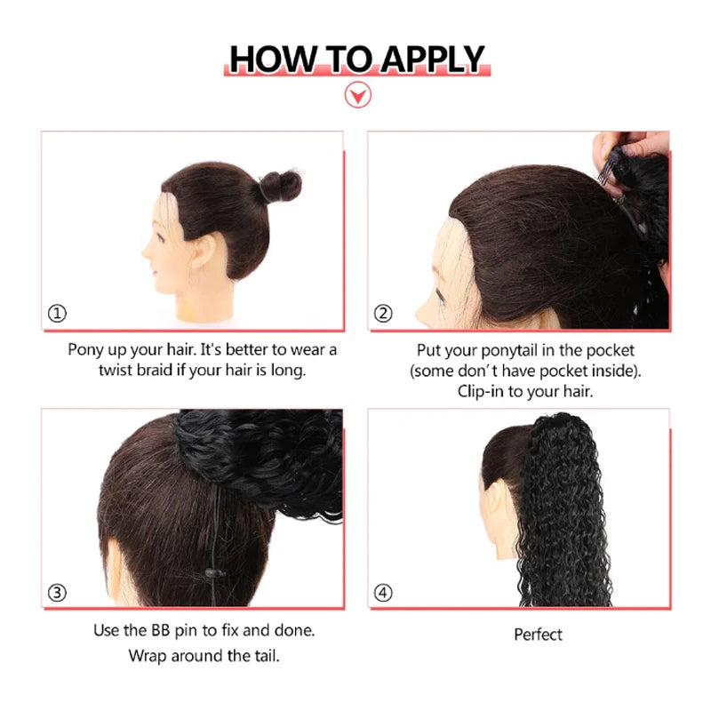 22-Inch Water Wave Drawstring Ponytail Extension - 11