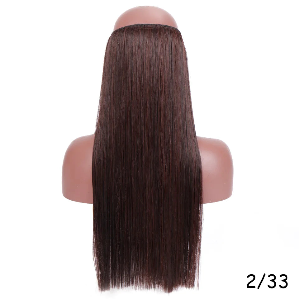 22-Inch Invisible Wire Hair Extensions for Instant Length - 13