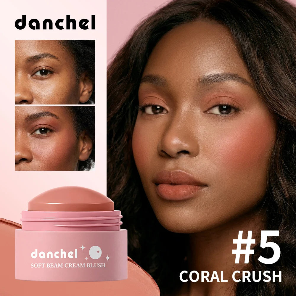 Long-Lasting Soft Cream Blush for Cheeks, Lips, and Eyes