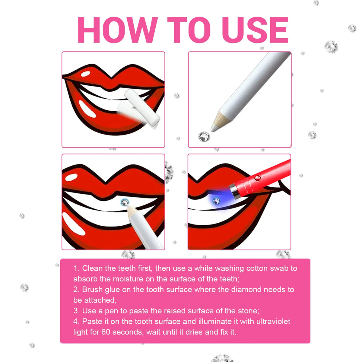 Professional DIY Tooth Gem Kit for Sparkling Dental Jewelry Decoration