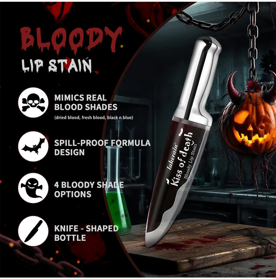 Long-Lasting Waterproof Matte Bloody Lip Stain for Halloween Makeup - 9