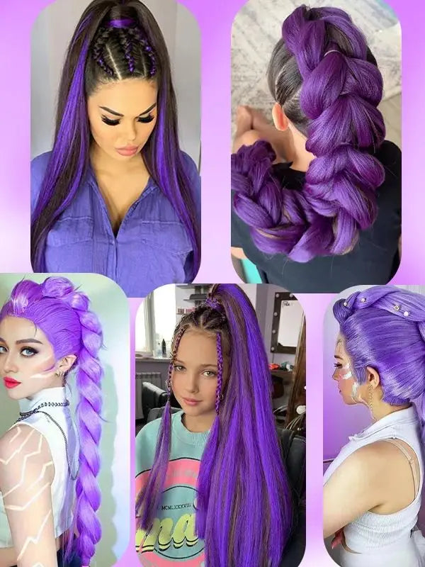 Kinky Straight Clip-In Braid Ponytail Extension - 7