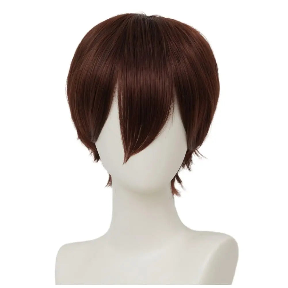 Short Brown Fluffy Anime Cosplay Wig - 1