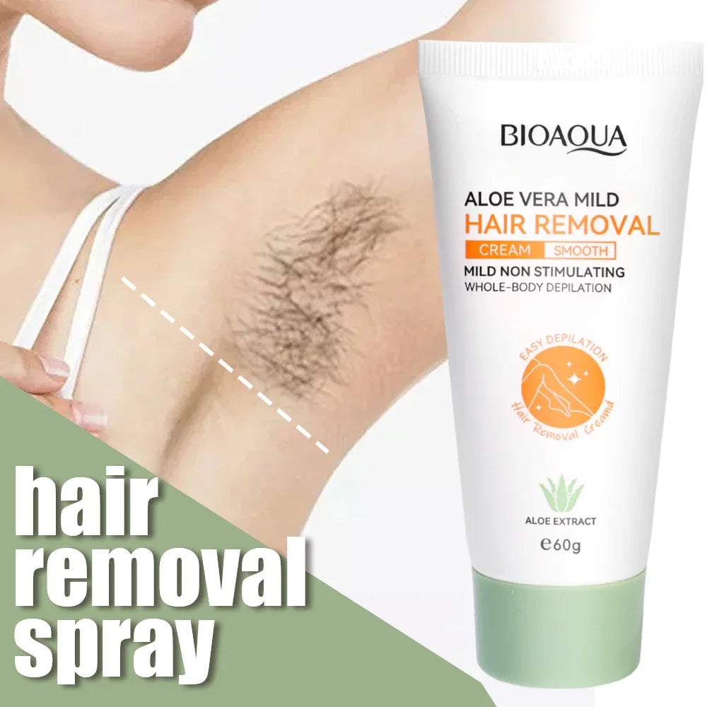 Painless Aloe Vera Hair Removal Cream for Full Body and Intimate Areas