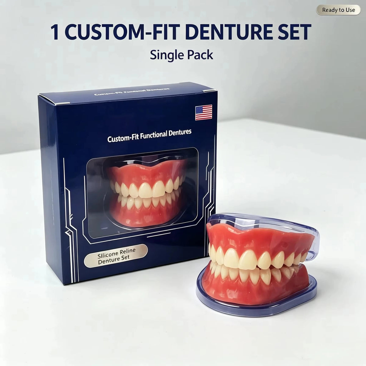 Instant Smile Cosmetic Dentures for Natural Looking Teeth and Confidence