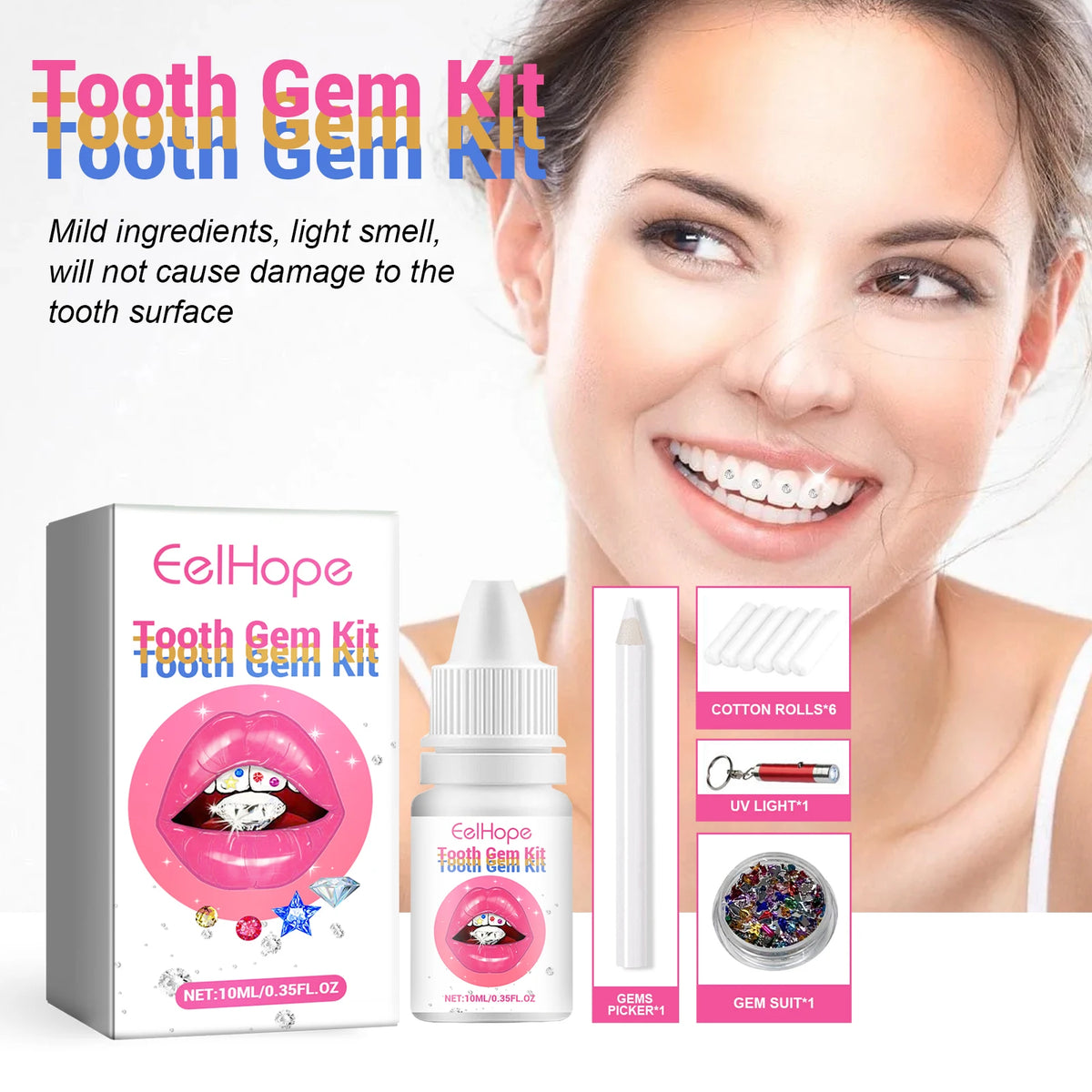 Professional DIY Tooth Gem Kit for Sparkling Dental Jewelry Decoration