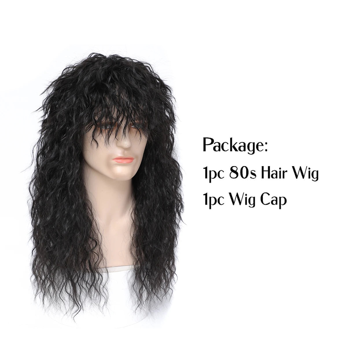 Long Wavy Black Costume Wig for Halloween Parties and Cosplay Events - 4