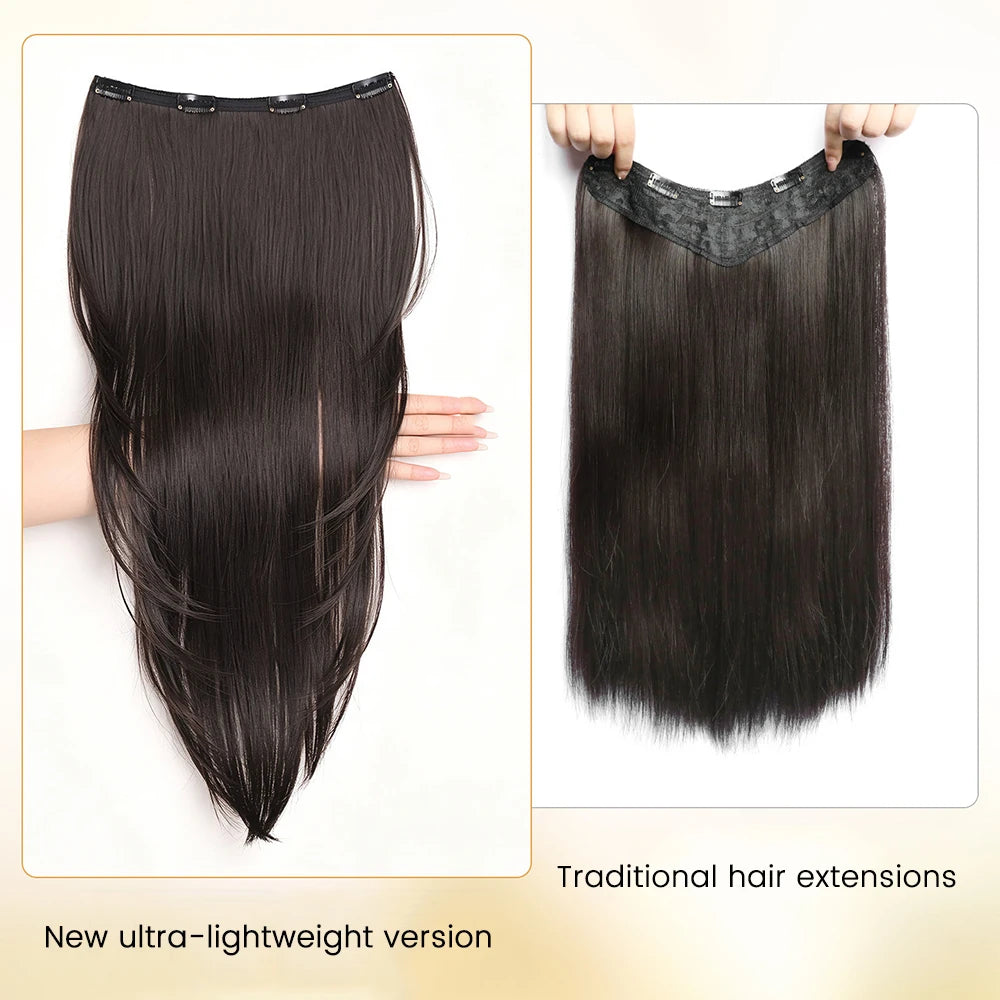 20-Inch Long Layered U-Shaped Clip-In Hair Extensions