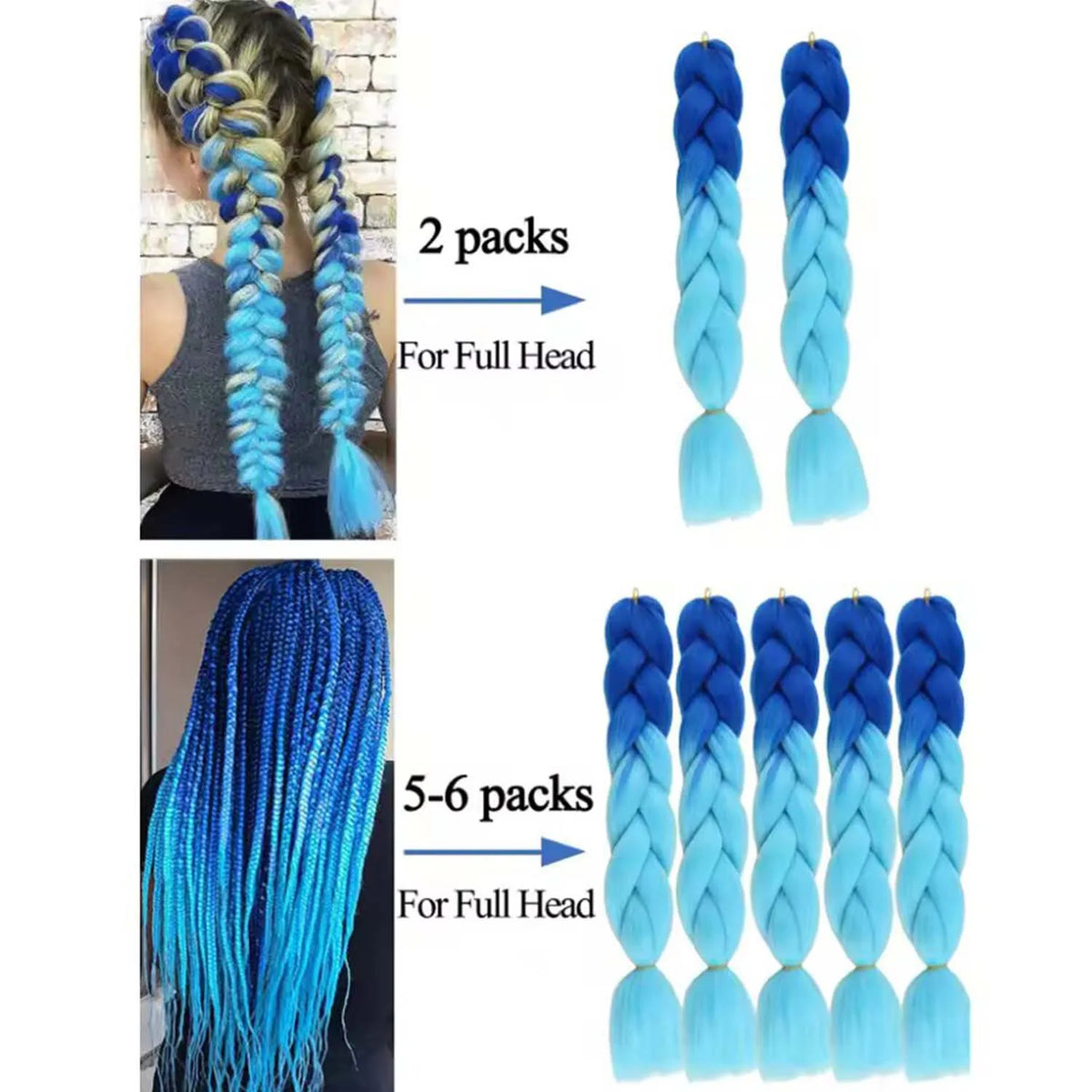 24-Inch Synthetic Purple Braiding Hair Extensions