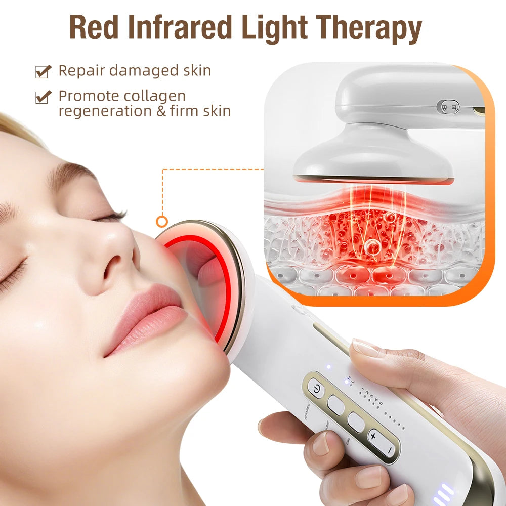 Ultrasonic EMS Body Slimming and Facial Lifting Beauty Massager Device