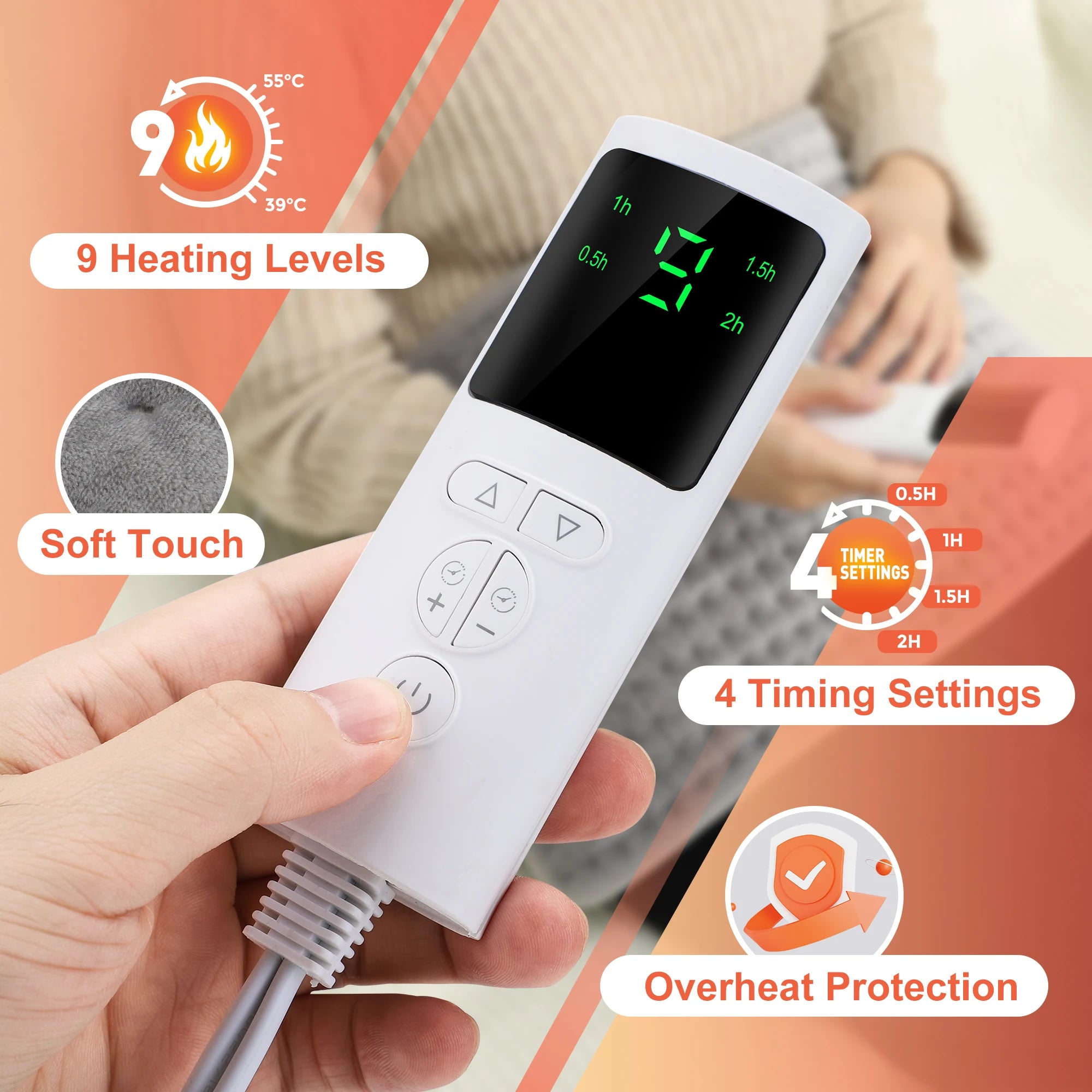 Electric Heating Waist Belt for Back Pain Relief and Winter Warming - 3