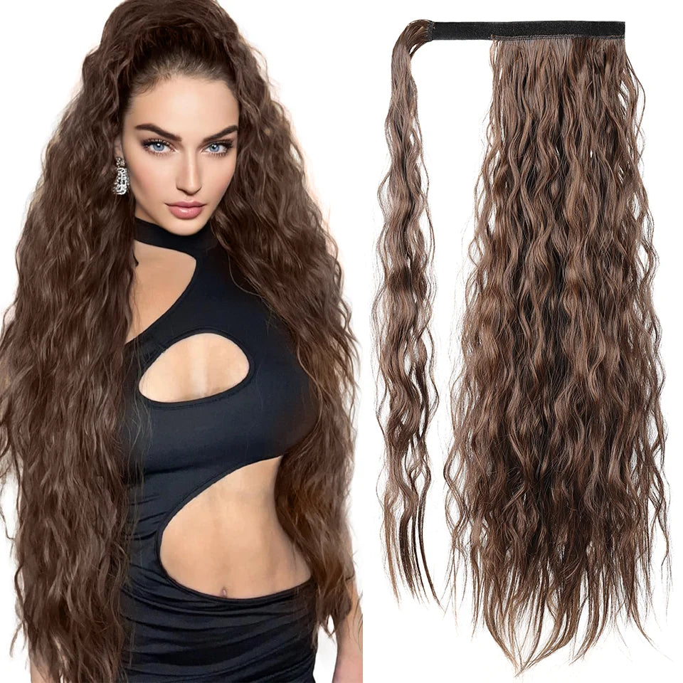 Wavy Wrap-Around Ponytail Extension for Instant Volume
