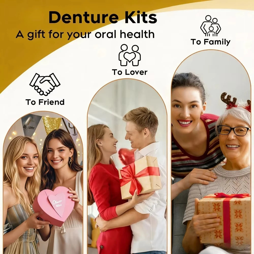 Comfortable Silicone Denture Kit for Men and Women - 3