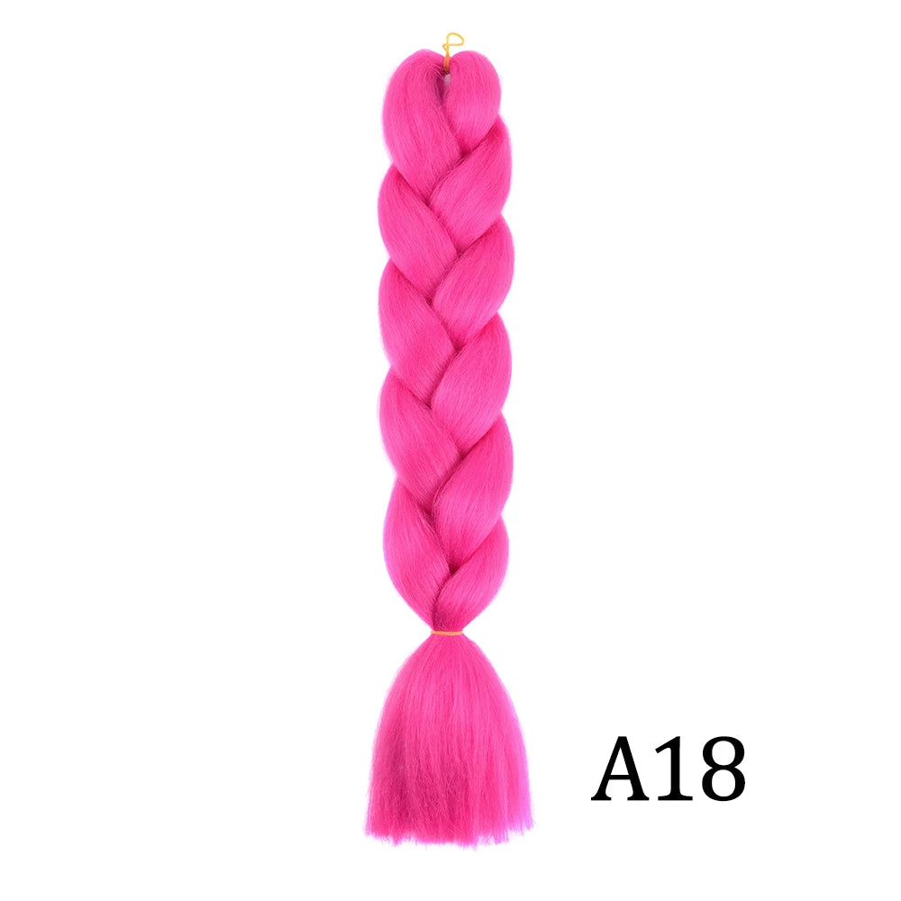 24-Inch Long Synthetic Jumbo Braiding Hair Extensions - 20