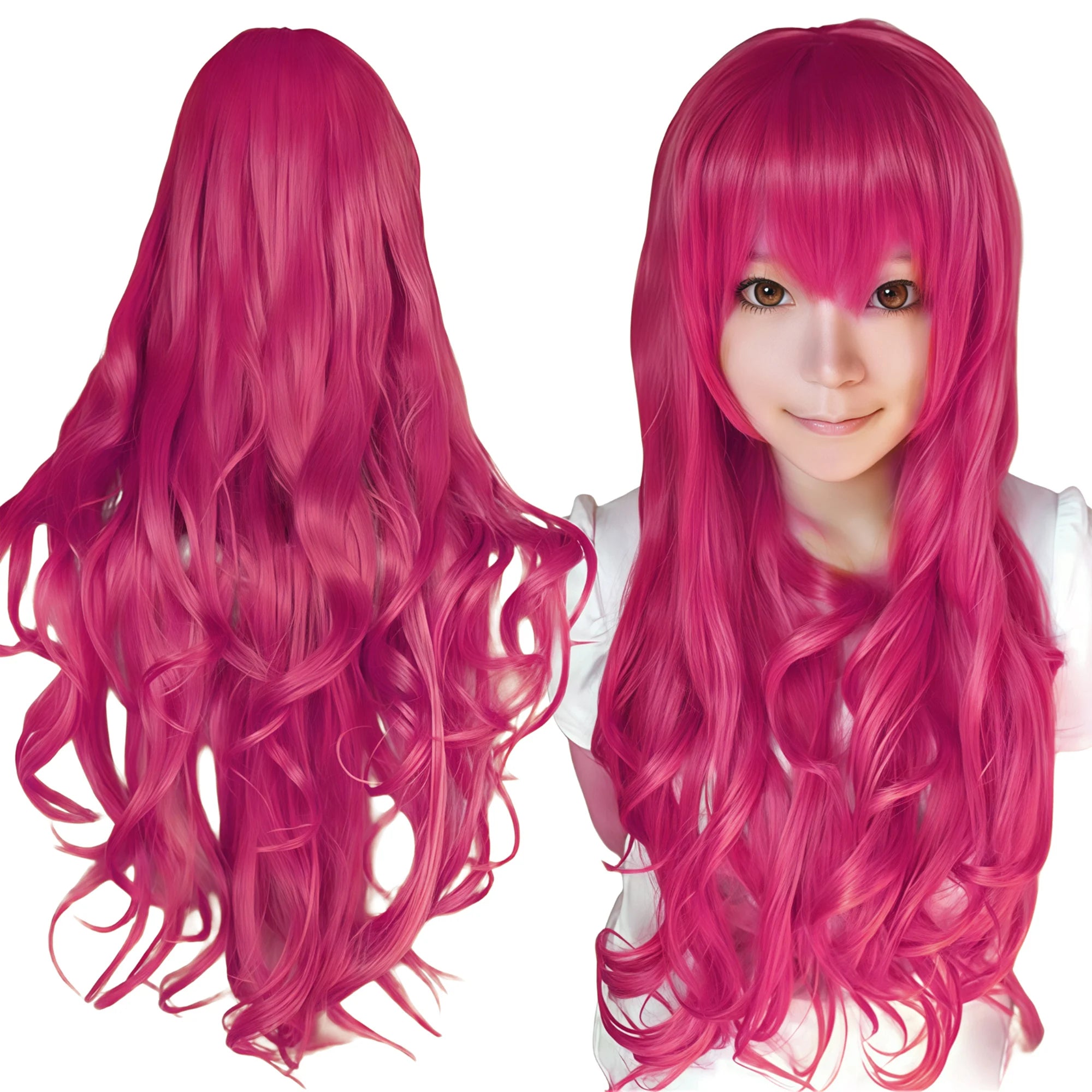 Long Wavy Synthetic Cosplay Wig for Halloween and Costume Parties - 44