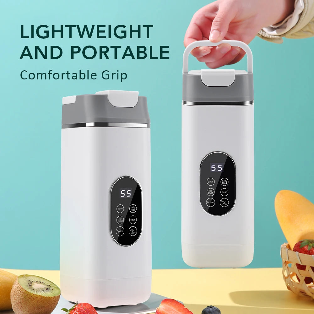 Portable 12-Blade Electric Juicer Cup with Digital Display - 9