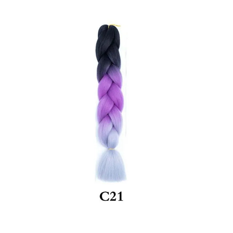 24-Inch Synthetic Jumbo Braiding Hair Extensions for Twist Crochet Braids